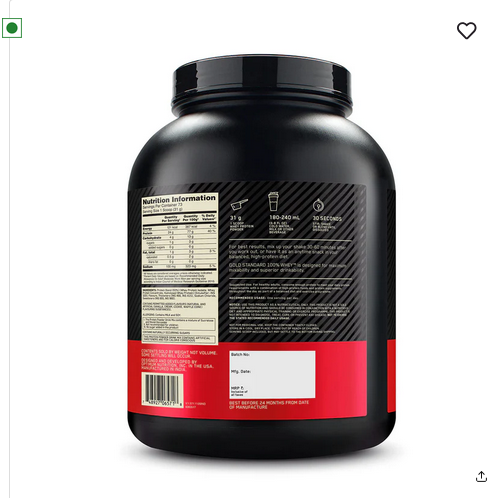 Gold Standard 100% Whey Protein Powder Vanilla Ice Cream 5 lbs
