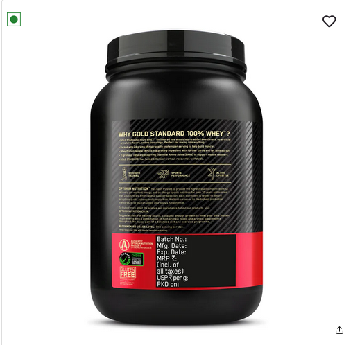 Unflavoured Optimum Nutrition (ON) Gold Standard 100% Whey Protein Powder - 2 lb, 907 g
