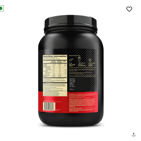Optimum Nutrition (ON) Gold Standard 100% Whey Protein Powder 2 lb, 907g (Alphonso Mango)