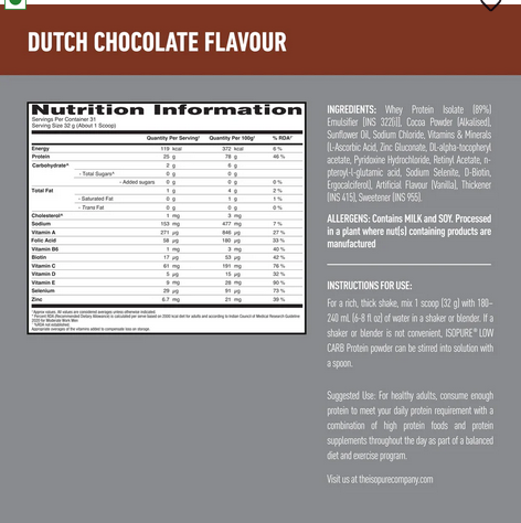 Isopure Cookies & Cream - 1kg / 2.2lb (Low Carb, Lactose-Free, Zero Added Sugar)