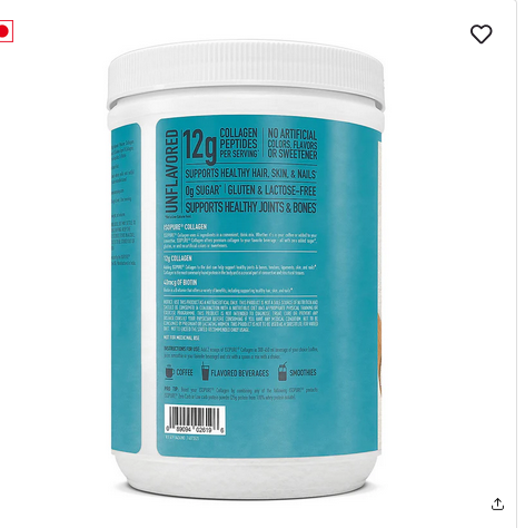 Isopure Collagen Peptides (12g/serve) with Type I,II & III Collagen (Unflavoured)- 250g