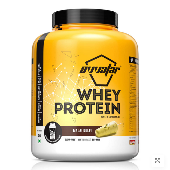 Avvatar Whey Protein | 2 Kg | Malai Kulfi Flavour