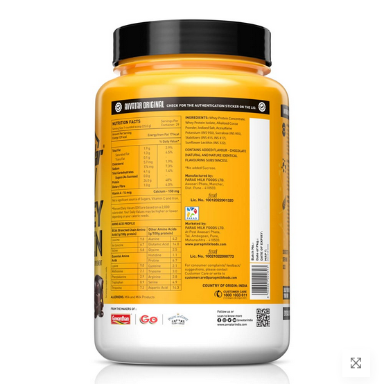 Avvatar Whey Protein | 1 Kg | Malai Kulfi Flavour