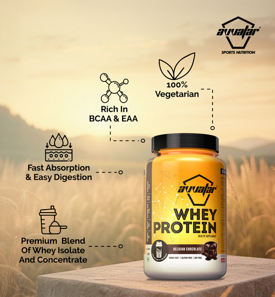 Avvatar Whey Protein | 1 Kg | Belgian Chocolate Flavour
